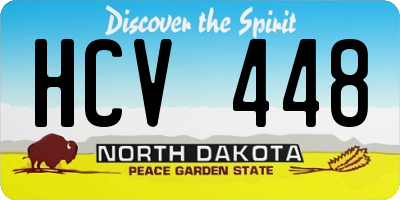ND license plate HCV448
