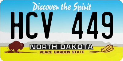 ND license plate HCV449
