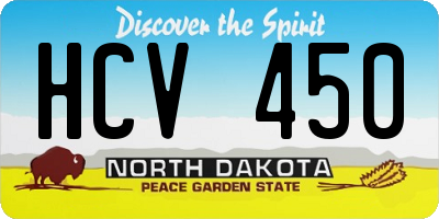 ND license plate HCV450