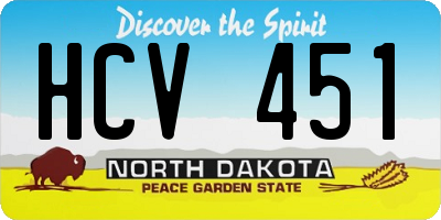 ND license plate HCV451