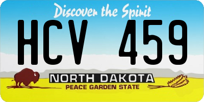 ND license plate HCV459