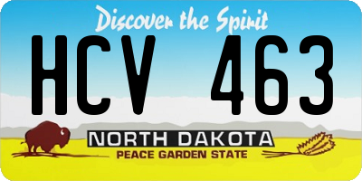 ND license plate HCV463