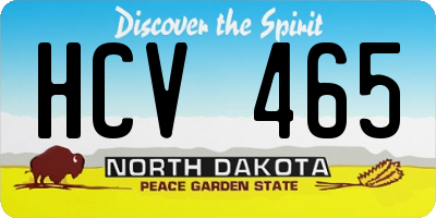 ND license plate HCV465