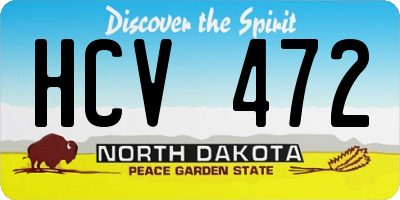 ND license plate HCV472