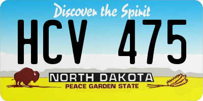 ND license plate HCV475