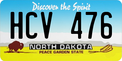 ND license plate HCV476