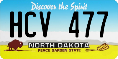 ND license plate HCV477
