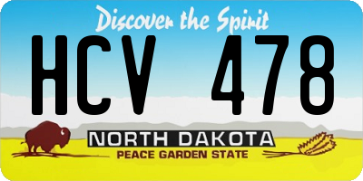 ND license plate HCV478