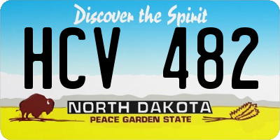 ND license plate HCV482