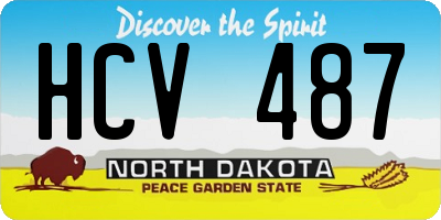 ND license plate HCV487