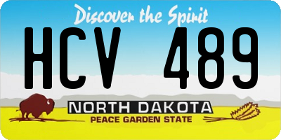 ND license plate HCV489