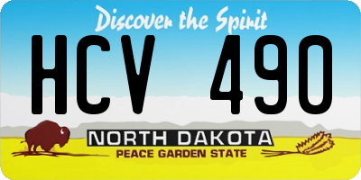 ND license plate HCV490