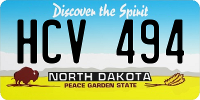 ND license plate HCV494