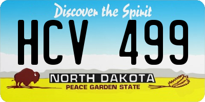 ND license plate HCV499