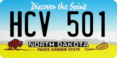 ND license plate HCV501