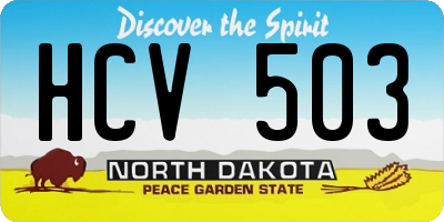 ND license plate HCV503
