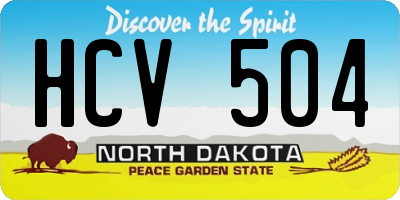 ND license plate HCV504