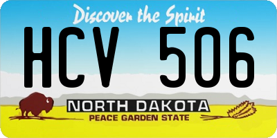 ND license plate HCV506