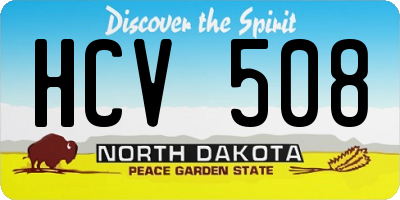 ND license plate HCV508