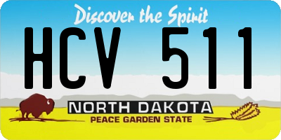 ND license plate HCV511