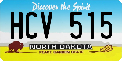 ND license plate HCV515