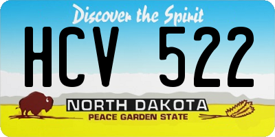 ND license plate HCV522