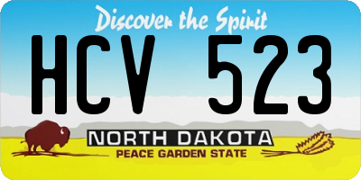 ND license plate HCV523