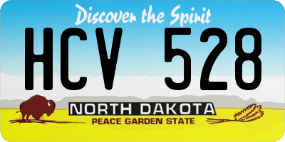 ND license plate HCV528