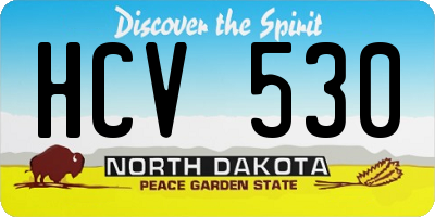 ND license plate HCV530