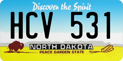 ND license plate HCV531