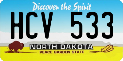 ND license plate HCV533