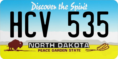 ND license plate HCV535
