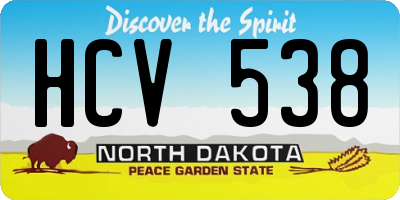 ND license plate HCV538