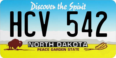 ND license plate HCV542