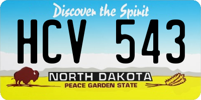 ND license plate HCV543