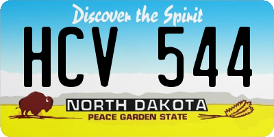 ND license plate HCV544