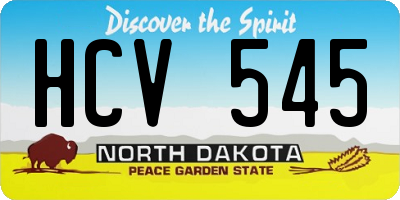ND license plate HCV545