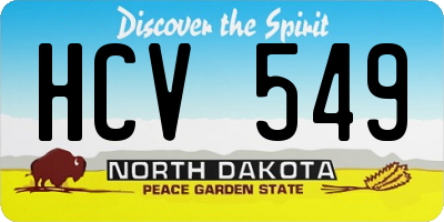 ND license plate HCV549