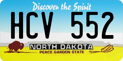 ND license plate HCV552
