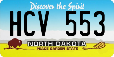 ND license plate HCV553