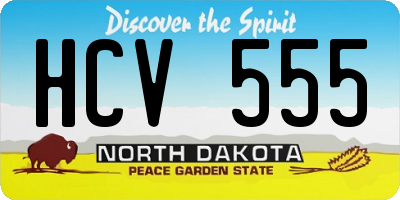ND license plate HCV555