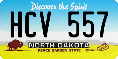 ND license plate HCV557