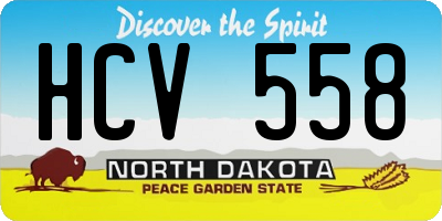 ND license plate HCV558