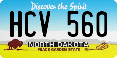 ND license plate HCV560