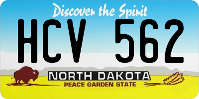 ND license plate HCV562