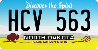 ND license plate HCV563