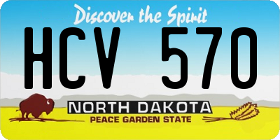 ND license plate HCV570