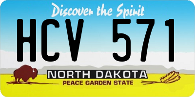 ND license plate HCV571