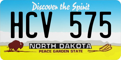 ND license plate HCV575