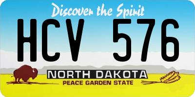 ND license plate HCV576